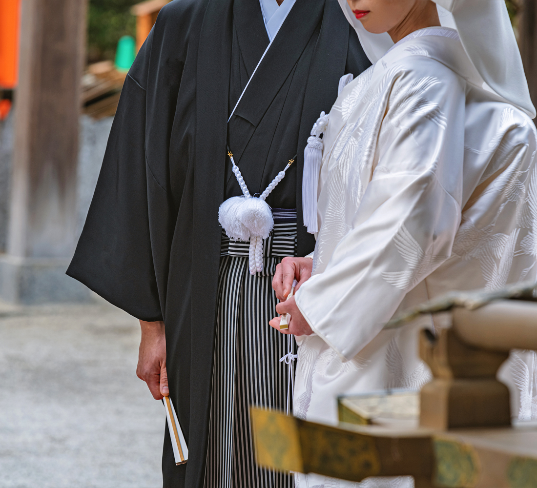 和装の神前式