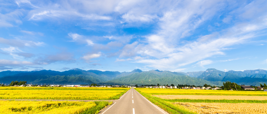安曇野の田園風景