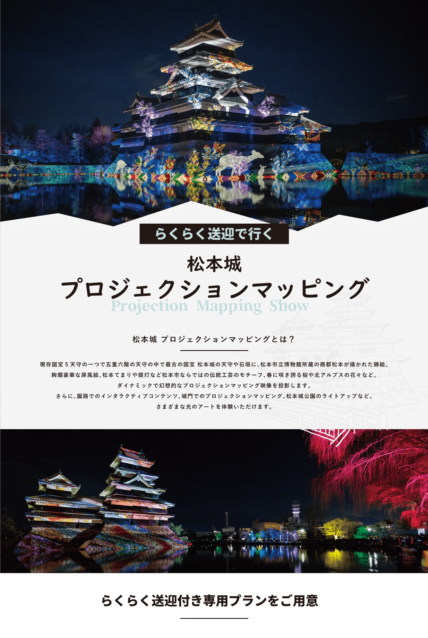 松本城プロジェクションマッピングについて