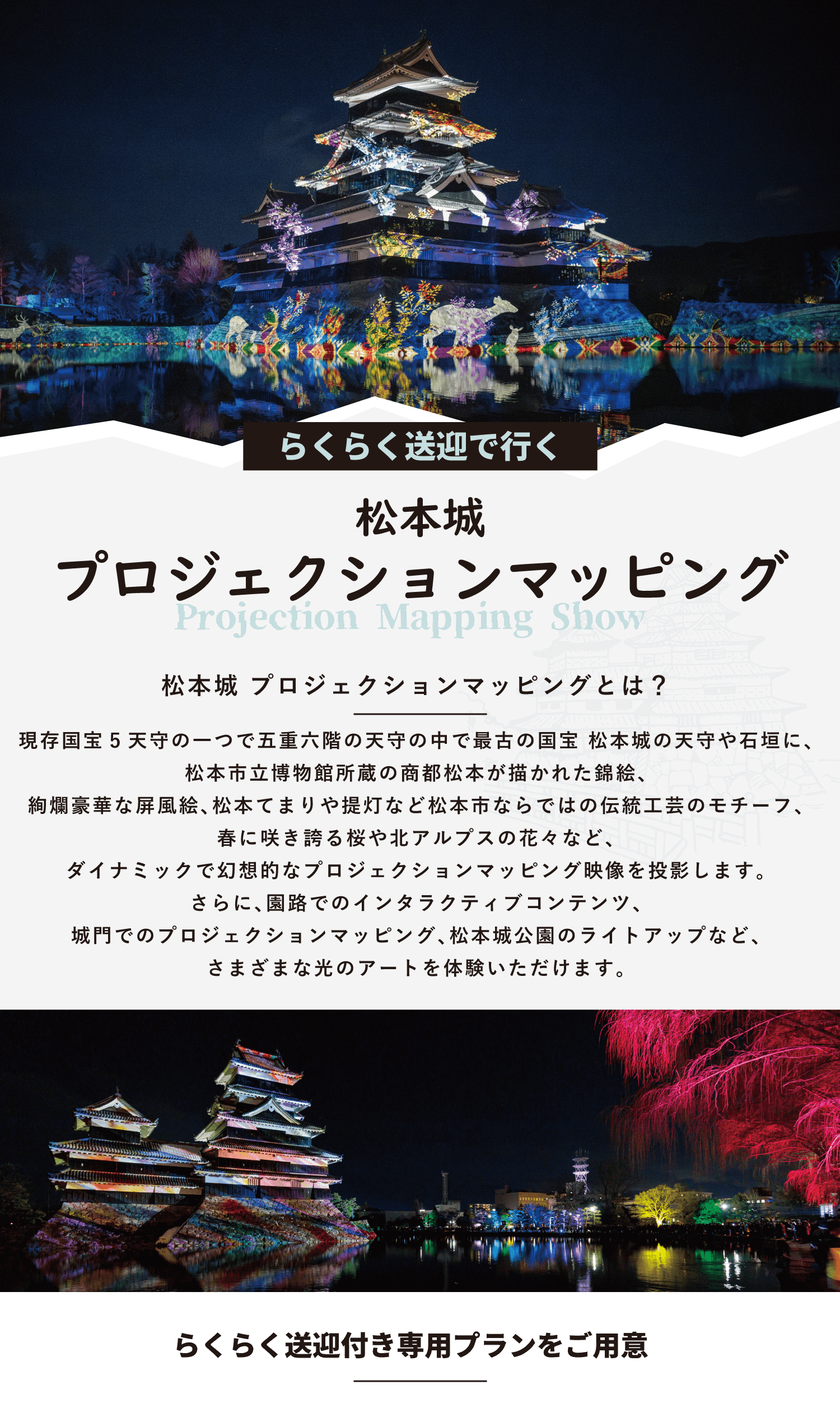 松本城プロジェクションマッピングについて
