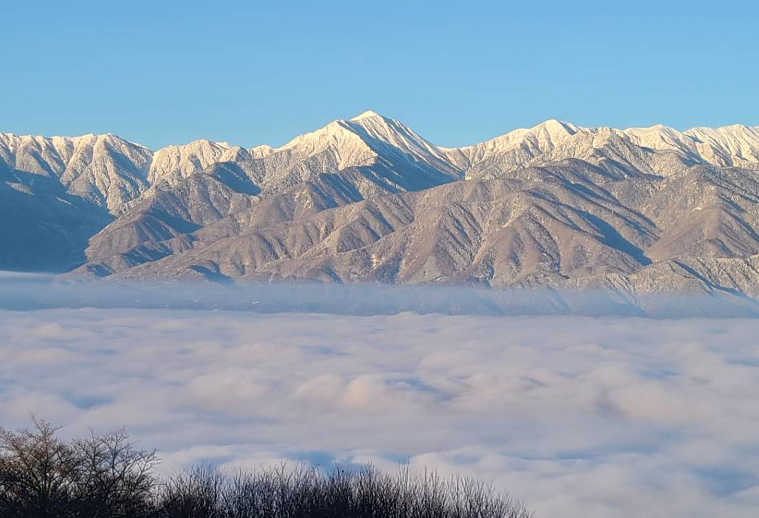 長峰山からの北アルプス